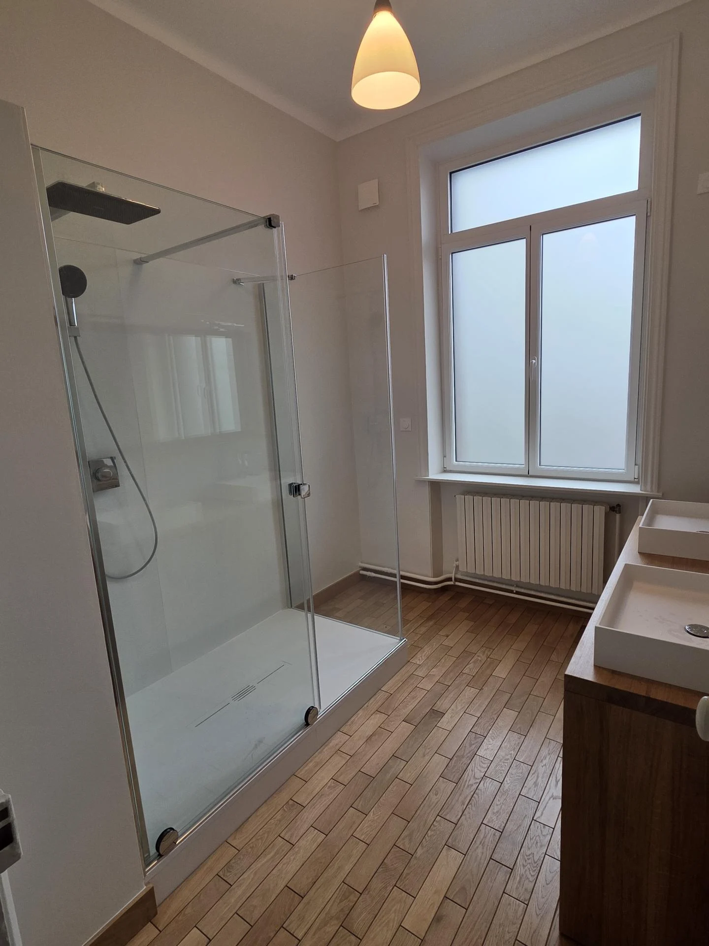 douche, panneaux, paroi, rénovation, Hüppe, Hansgrohe