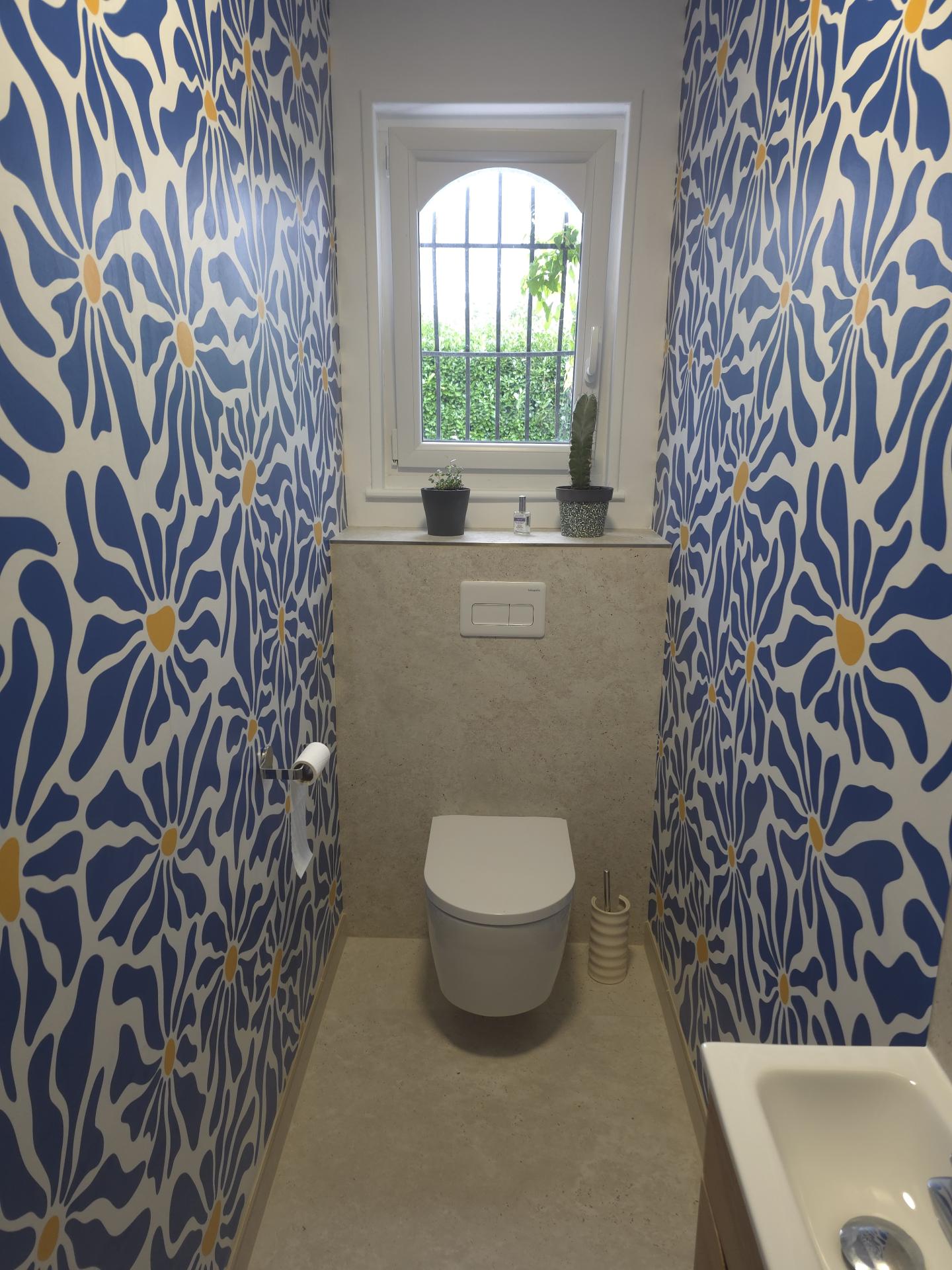 Wc suspendu carrelage grand format